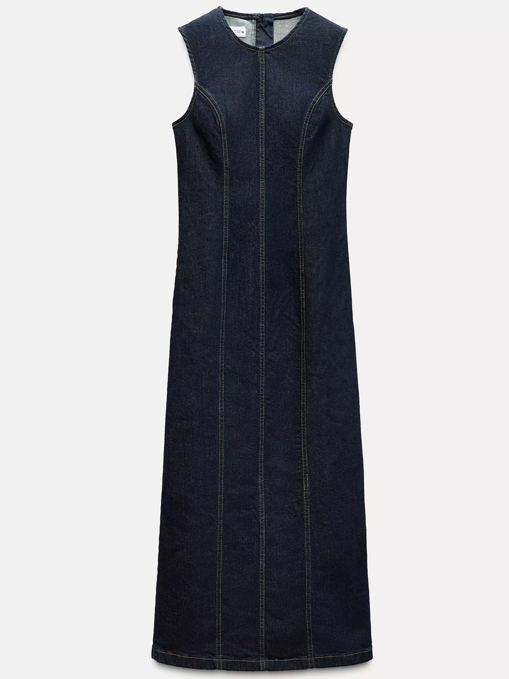 Zara Z1975 DENIM MIDI DRESS